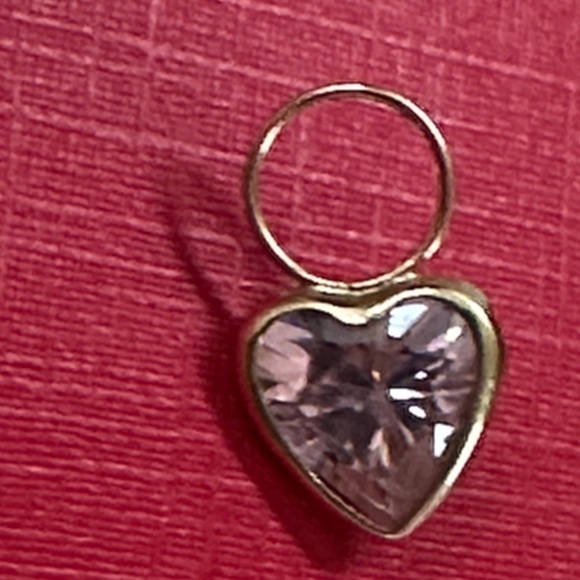 14k real Gold Heart Pendant Gemstone - Picture 4 of 5